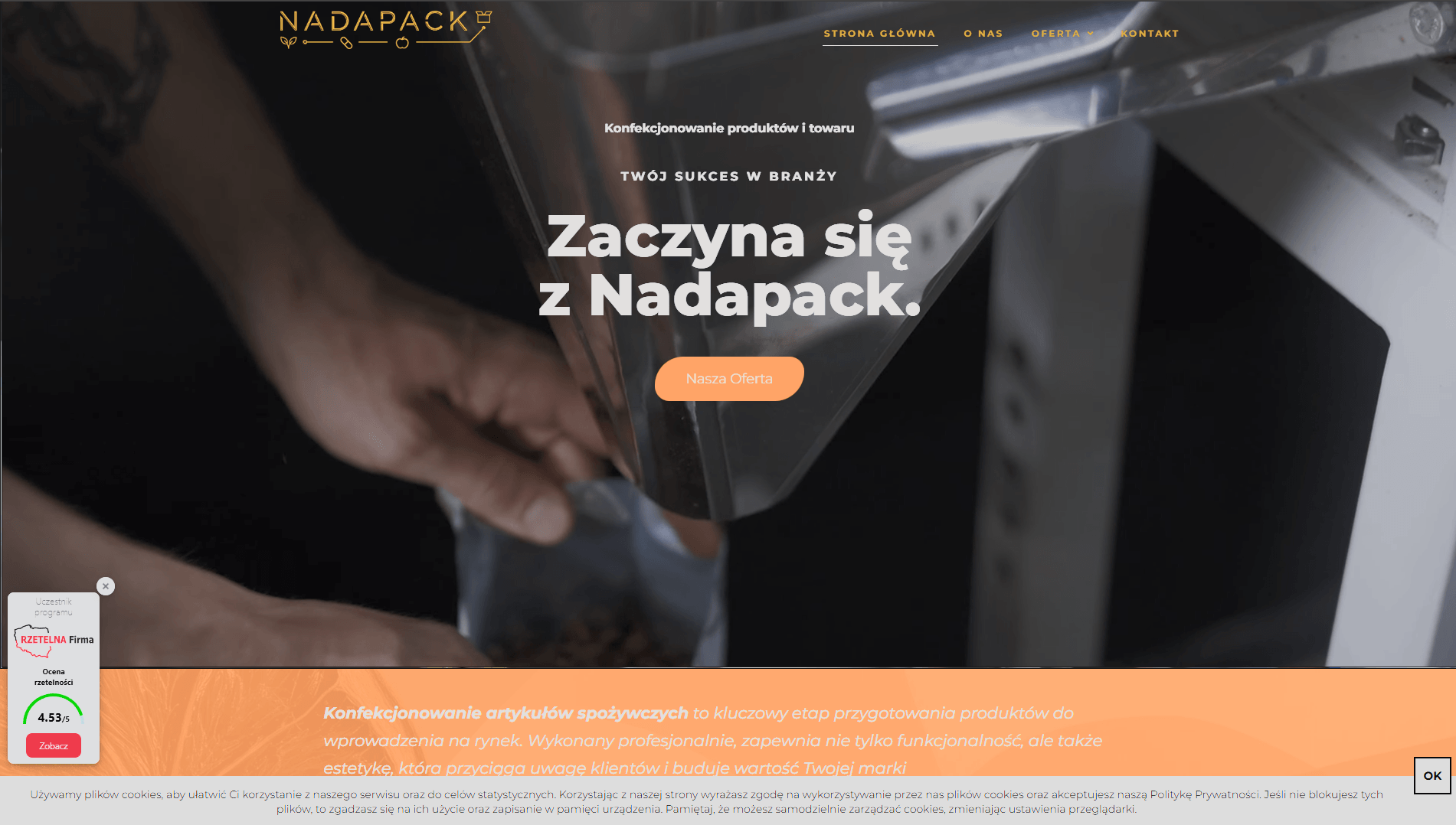 Preview of the Nadapack website project